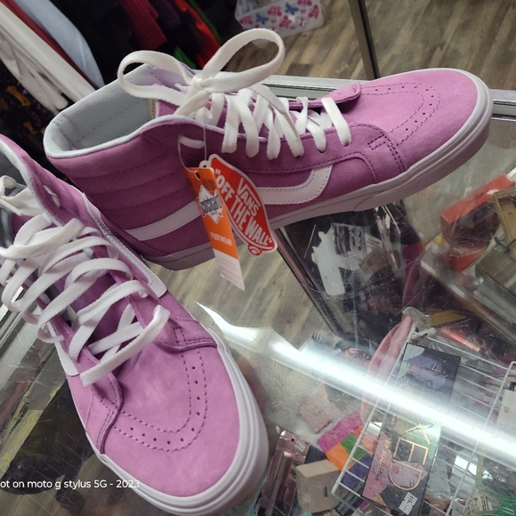 Men's Size 8.5 Women's 10  - VANS Sk8-Hi Reissue (Pig Suede) Violet NEW - Picture 2 of 6